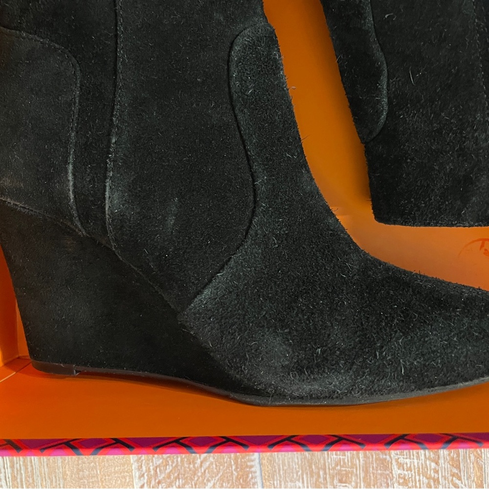 Tory Burch black leather Wedge bootie - Picture 8 of 13